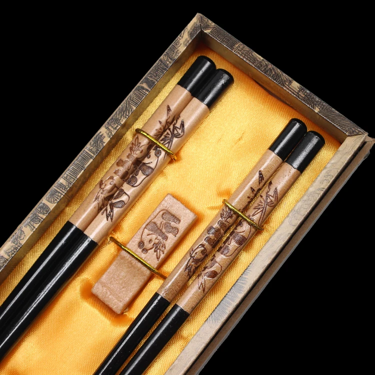 Essstäbchen aus Holz, Geschenkbox, Hochzeitsgeschenke, chinesische Merkmale, Überseegeschenke, Essstäbchen aus Holz, Essstäbchen-Set, Holzküche – Detail 14