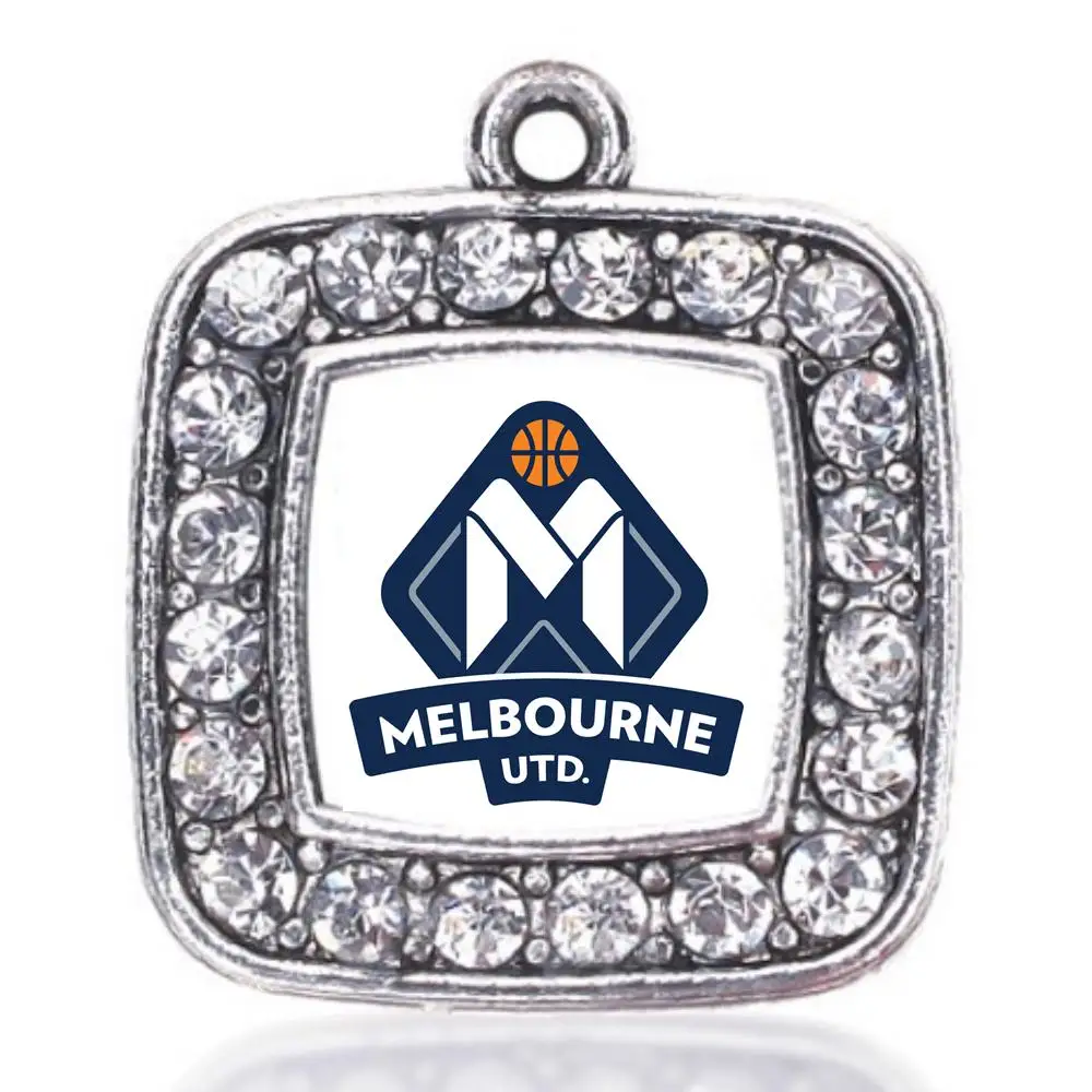 Australia AUS Melbourne United  basketball   CHARM  ANTIQUE SILVER PLATED CRYSTAL JEWELRY