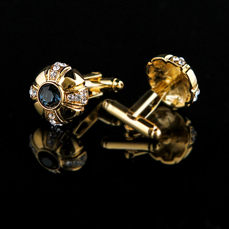 KFLK Jewelry shirt Fashion cufflink for mens Brand Crystal Cuff link Male Luxury Wedding Button High Quality