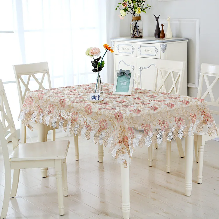 NIOBOMO new style pastoral computer Three-dimensional embroidery water soluble embroidery multi-functional table cloth