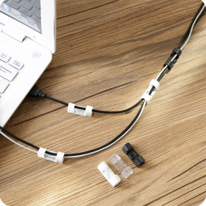 20Pcs clip per cavi autoadesive Organizer scrivania Mouse cavo supporto per cavi TV gestione del cavo del PC per la casa dell'ufficio dell'automobile