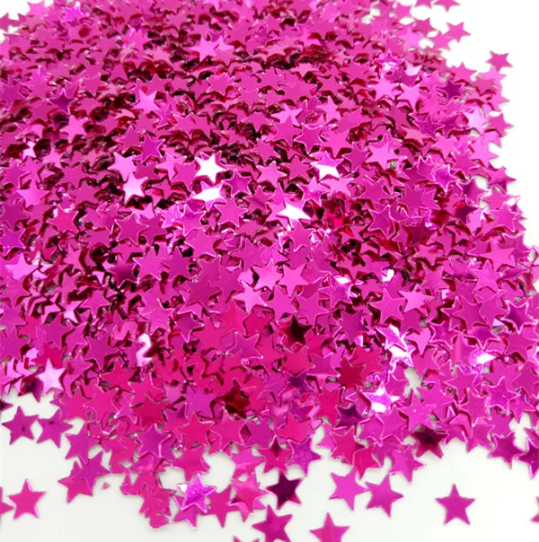 Hot 8000PCS 9 color Little stars sequins confetti 4mm DIY Clothing gift wedding Party art decoration Multifunctional