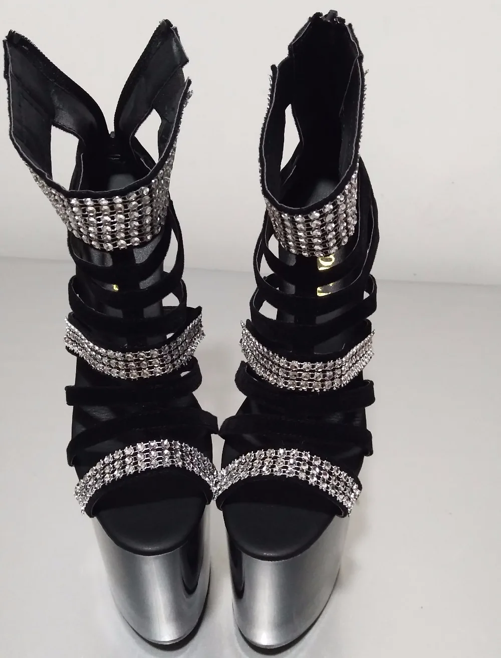 New arrival 20cm high-heeled shoes rivet formal dress open toe sandals 8 inch gladiator sexy clubbing high heels