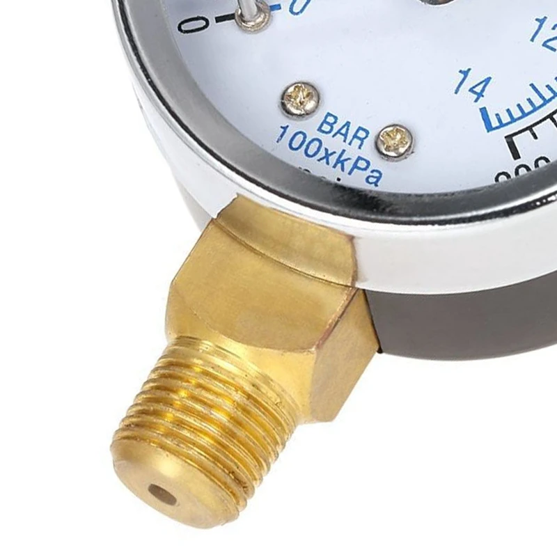 Ts-40-14 Bar 0-200 Psi 0-14 Bar Pressure Gauge 1/8 Male Npt Pressure Gauge Air Compressor Hydraulic Vacuum Gauge Manometer
