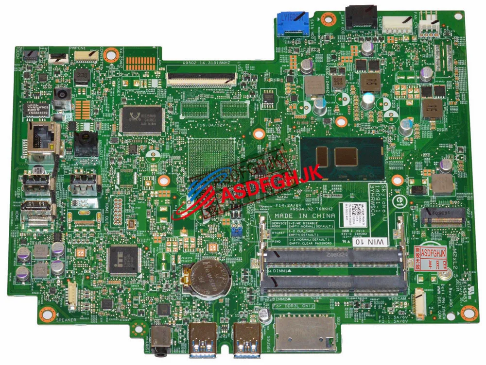 

Original FOR Dell Inspiron 24 3459 All-In-One 2.30GHz i3-6100U CPU Motherboard D90HM 0D90HM CN-0D9HM Fully tested