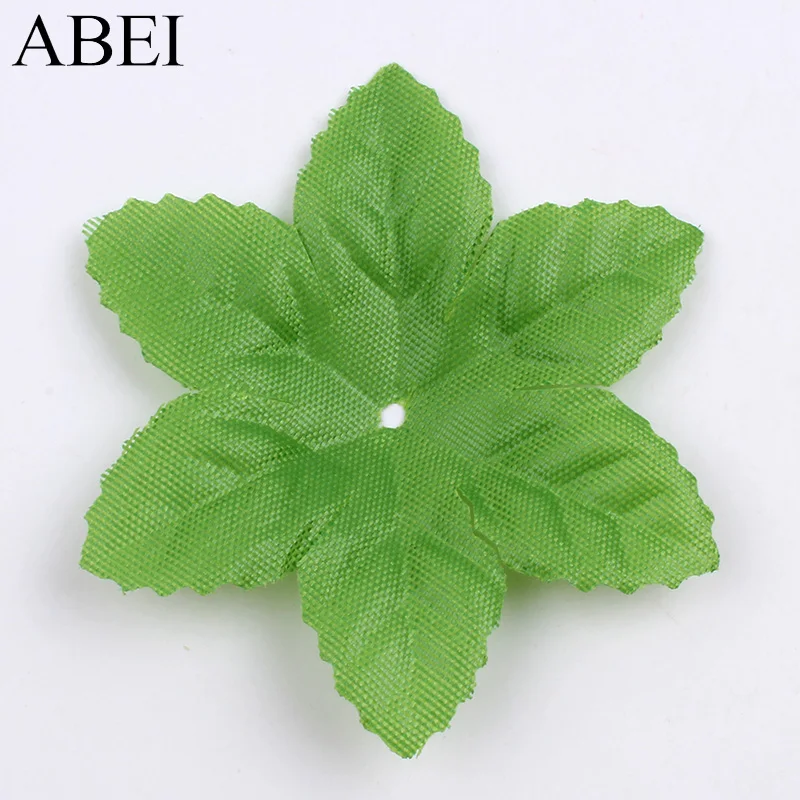 100pcs/lot Green Flower Leaf Artificial Silk Leaves For Wedding Party Home Decoration DIY Christmas Wreath Garland Fake Leaf