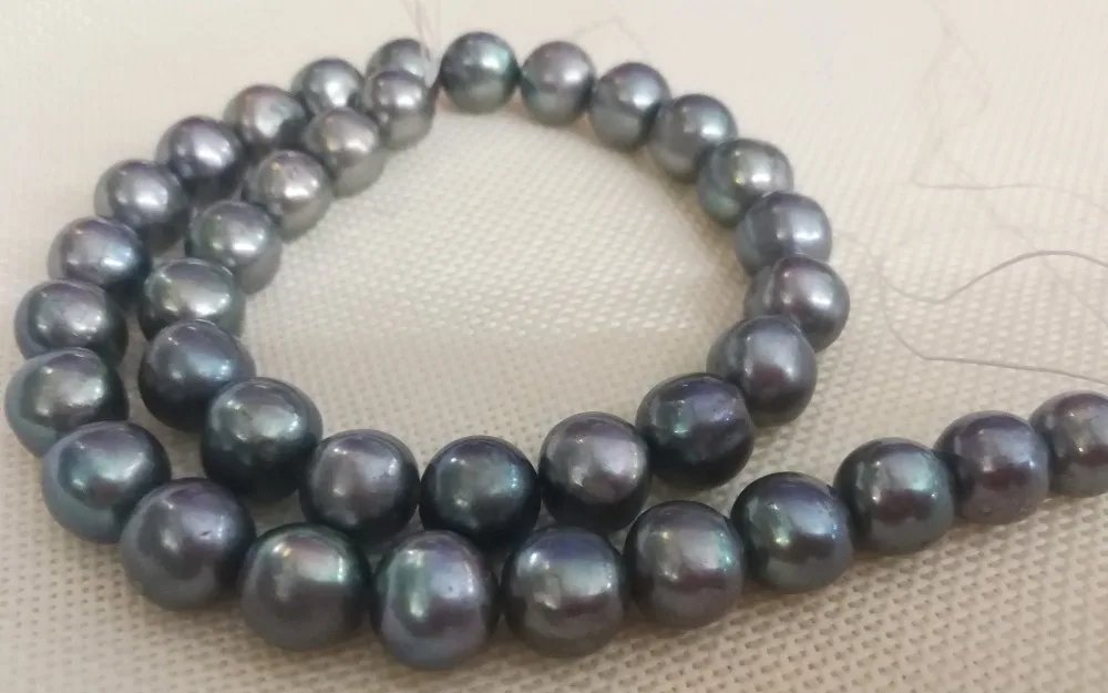 

Genuine pearl 12MM Gray colors freshwater pearl loose beads DIY gift one strands Hole Approx 1mm 37CM 15''