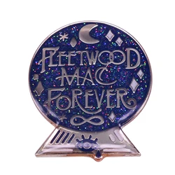Fleetwood Mac forever crystal ball badge Cloisonne glitter pin rock music fans gift