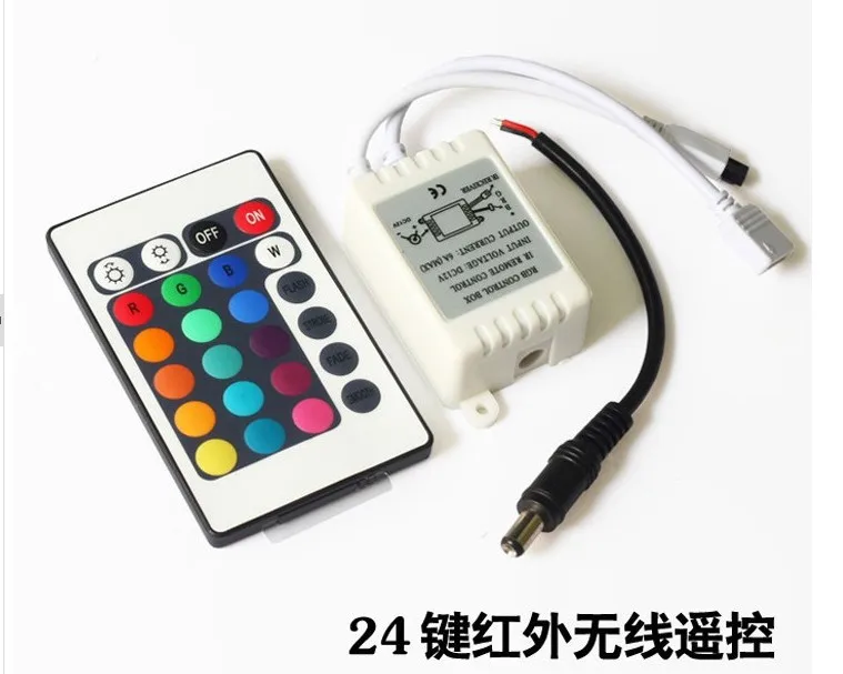 

500x DHL/FEDEX 12V 24 Keys IR Remote Controller f 3528 5050 RGB LED SMD Strip Lights brightness three channel 2A /channel+ box