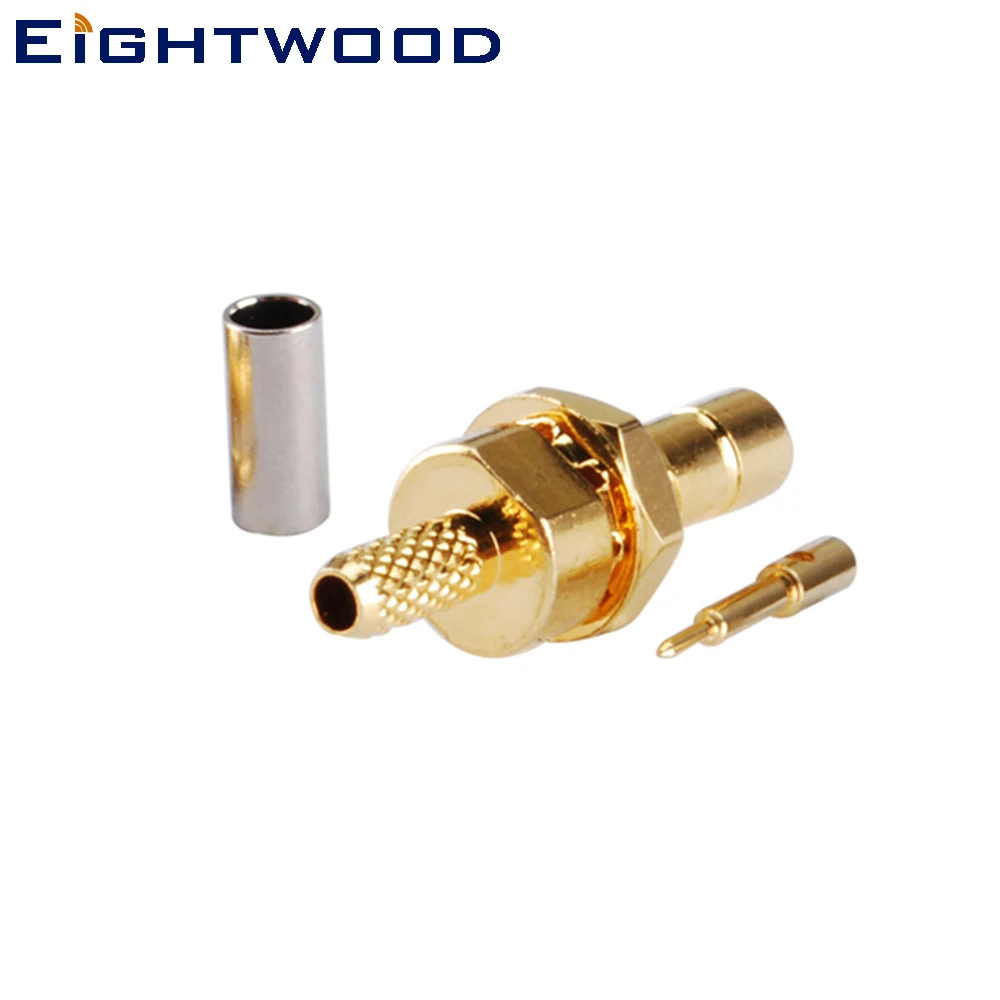 

Eightwood 5PCS SMB Jack Male RF Coaxial Connector Adapter Bulkhead Crimp RG 316 LMR-100 RG174 Cable for Antenna GPS Radio Boards