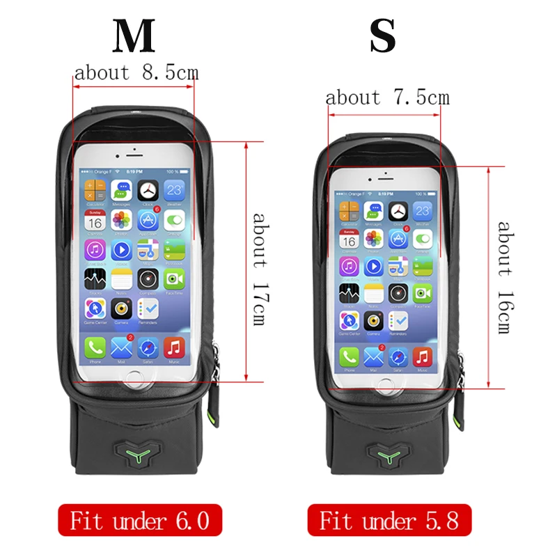 ROCKBROS Front Bike Bag Phone Bicycle Bag Bicycle Tube Waterproof Touch Screen Saddle Package For phone Bicycle Accessories