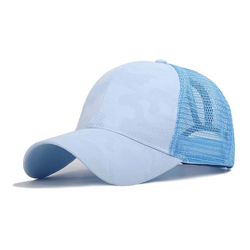 Sunshade Baseball Cap Breathable Ponytail Hat Outdoor Sportswear Adjustable Bicycle Cycling Camping Cap Women Men's Sportswear