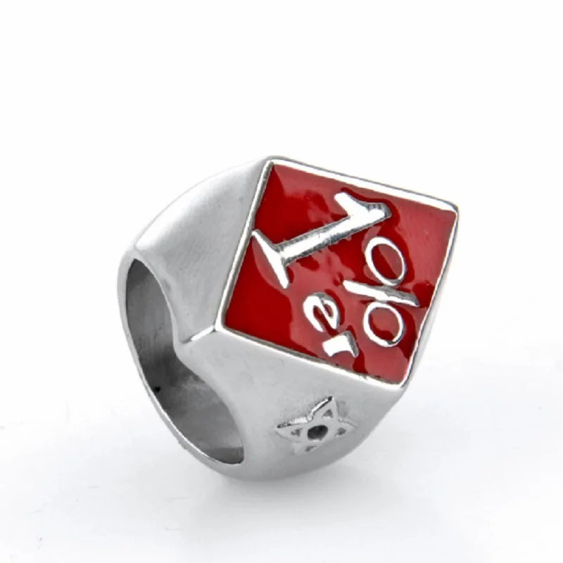 New Men's 1%er One Percent Outlaw Biker Motorcycle Stainless Steel Ring Silver color US SIZE 7-14 image 4