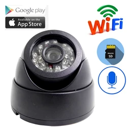 Mini WIFI IP Kamera Home Security Audio Wireless Nachtsicht CCTV Dome Video Überwachung Monitor P2P ONVIF Schwarz SD Karte slot