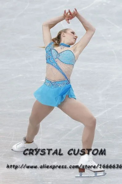 

Girls Figure Ice Skating Dresses Fashion Graceful New Brand Custom Figure Skating Dress Children DR4037