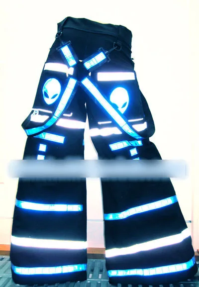 Alient Shuffle Dance Pants Raver Ore Techno Hardstyle Tanz Hose Fluoreszierend DJ Melbourne Women Man