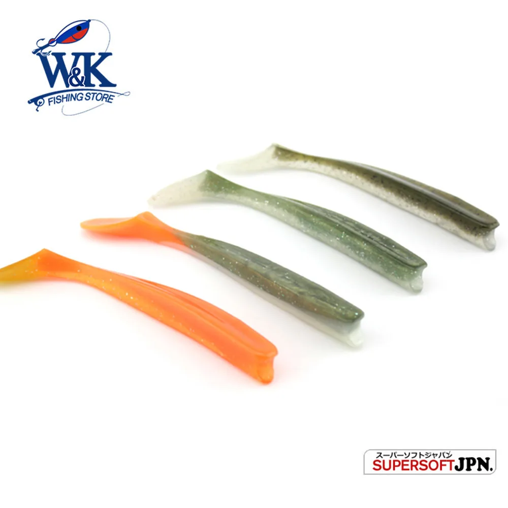 W&K 3 pcs 22 cm Boat Fishing Lures 8.7 inch Deep Sea Fishing Bait 9 Colors Soft Lure Cod Zander Rockfish Soft Bait