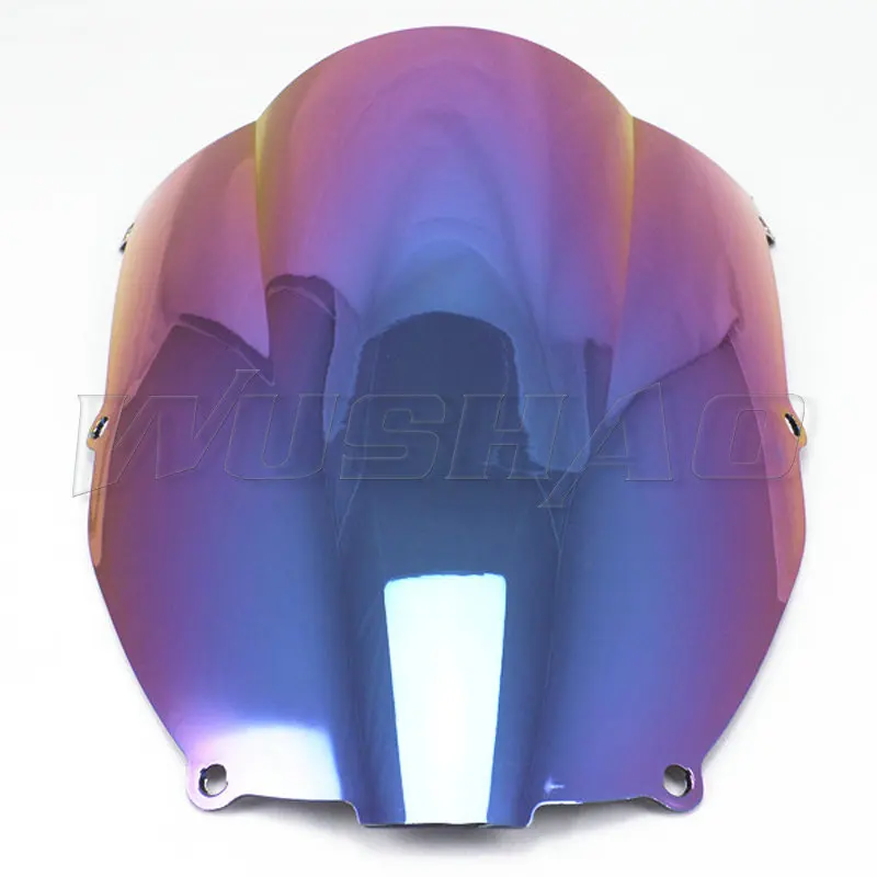 Motorcycle Double Bubble Windshield WindScreen Screen For 2000 2001 2002 Kawasaki Ninja 636 ZX6R ZX-6R ZX 6R Black Iridium
