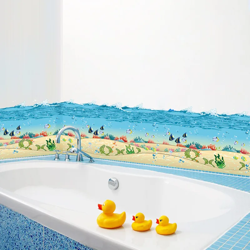 

Underwater Fish Bubble Wall Stickers Decal for Bathroom Washroom Shower Home Decor Mural Decorative Stickers