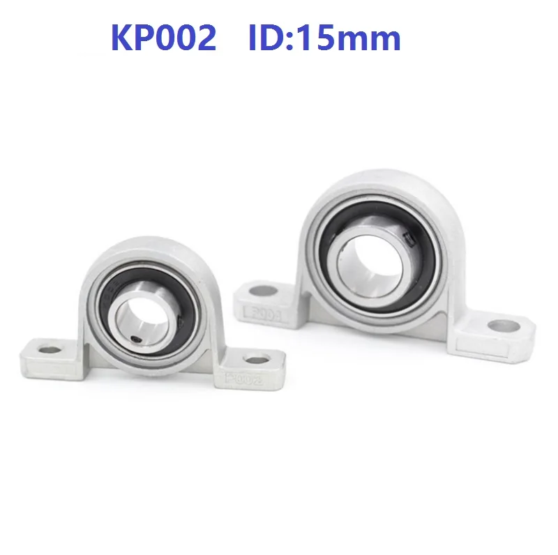 

20pcs/lot KP002 15mm Bore Diameter P002 Zinc Alloy Bearing Pillow Block Mounted Support Housing Insert Bearing