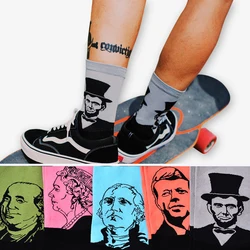 COCOTEKK Original Creative 21 Styles of Design Women Men Cotton Art Socks Van Gogh Oil Painting Socks Famous People Socks