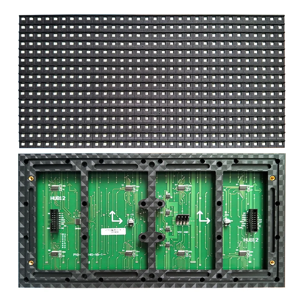 320 x 160mm Semi-outdoor White Color P10 LED Display Panel,HUB12, 5V,Single Color Indoor SMD P10 LED Display Module