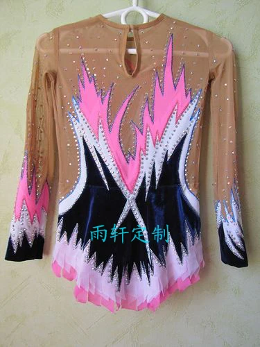 Crystal Custom Child Gymnastics Competition Dress Beautiful New Brand Vogue Figure Skating Dresses For Competition G2841