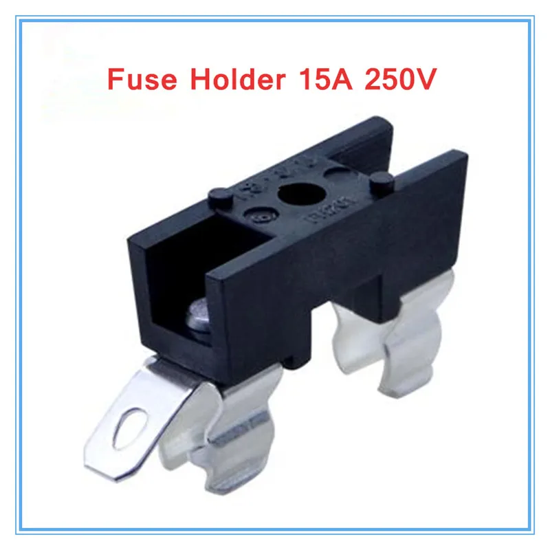 100pcs/lot 5*20mm Glass Fuse Holders , Insurance tube socket Fuse Holder 15A 250V AC.