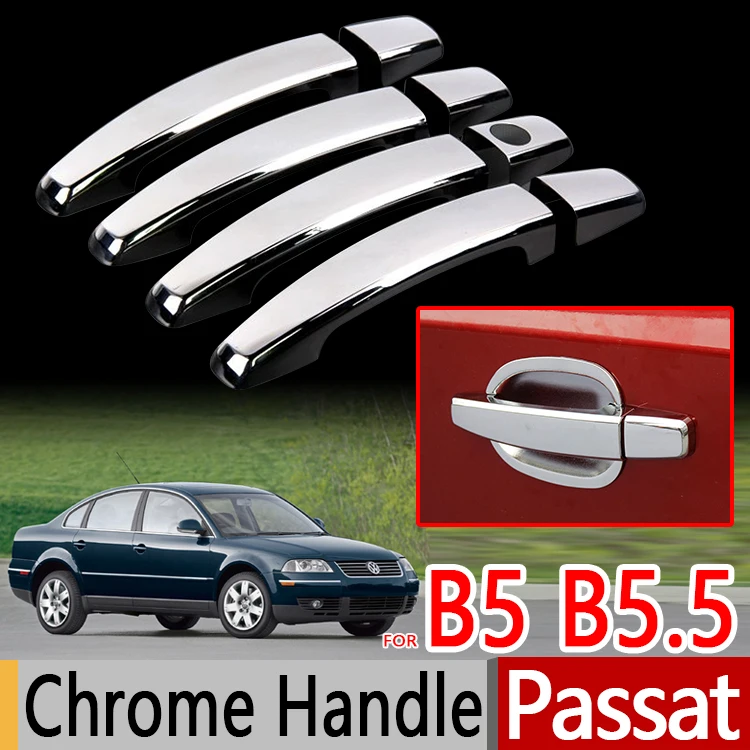 

For VW Passat B5 B5.5 Chrome Handle Covers Trim Set for Volkswagen MK5 Sedan Wagon Car Accessories Sticker Car Styling 1996-2005