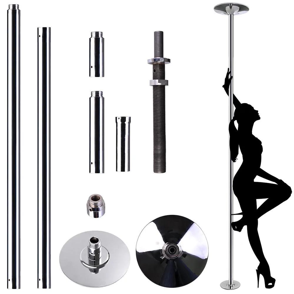 

Professional Golden 360 Stripper Pole Dance Spin Pole Removable Home Fitness Exercise Training Pole 45mm D POLE Kit Freeshipping