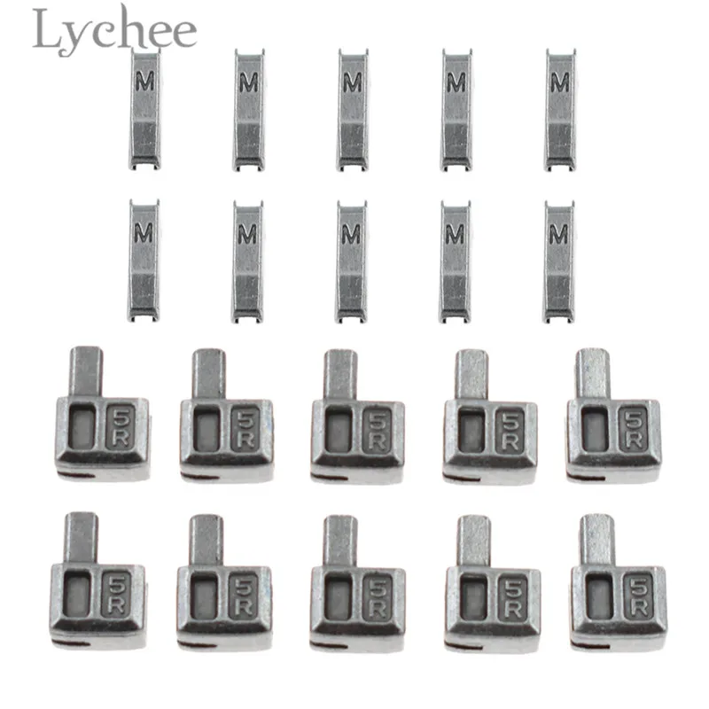 Lychee Leven 10 Sets Metalen Reparatie Rits Stopper Open Einde Rits Stopper Diy Naaien Rits Accessoires Voor Kleding