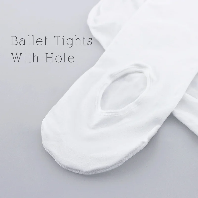 Professional Kids Children Girls Soft Microfiber Convertible Ballet Dance Tights With Hole 60D 3 Pairs