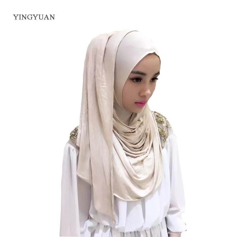 180*70cm Cotton Women Hijabs Ladies Simple Solid Long Shawl Head Scarf Female Daily Wrap Hijab Plain Muslim Fashion Headscarf