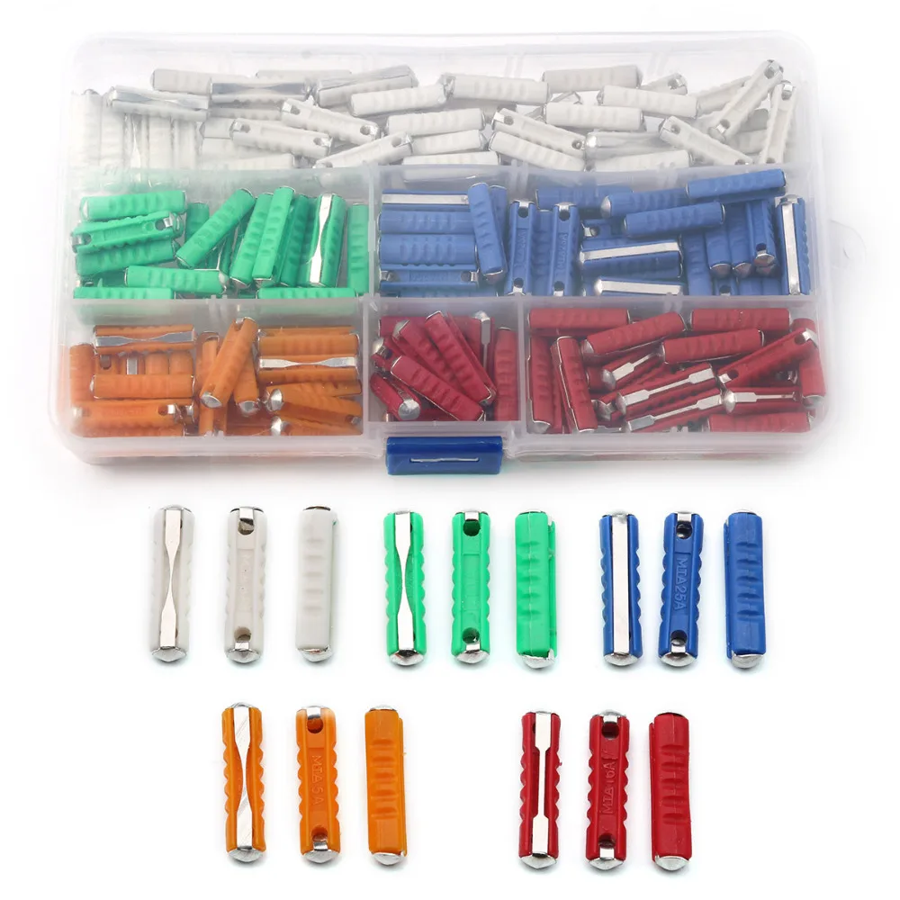 400PCS 5-30A + 5-40A Automotive European Fuse Dia 6mm Continental Car Fuse GBC EU Car/Auto Blade Auto Fuze Kit