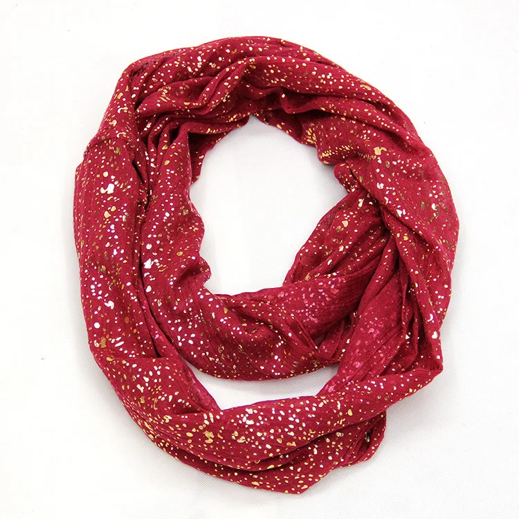 Spedizione gratuita New Europe Fashion lucido abbronzante oro Dot Infinity Hijab sciarpe Snood per donna donna