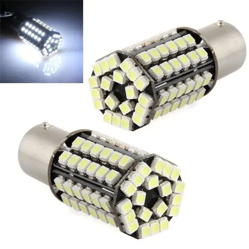 2pcs 21w 1156 BA15S P21W 3528SMD 80LED Ampoule Lampe Bulb Feu Blanc DC 12V Voiture 6000K