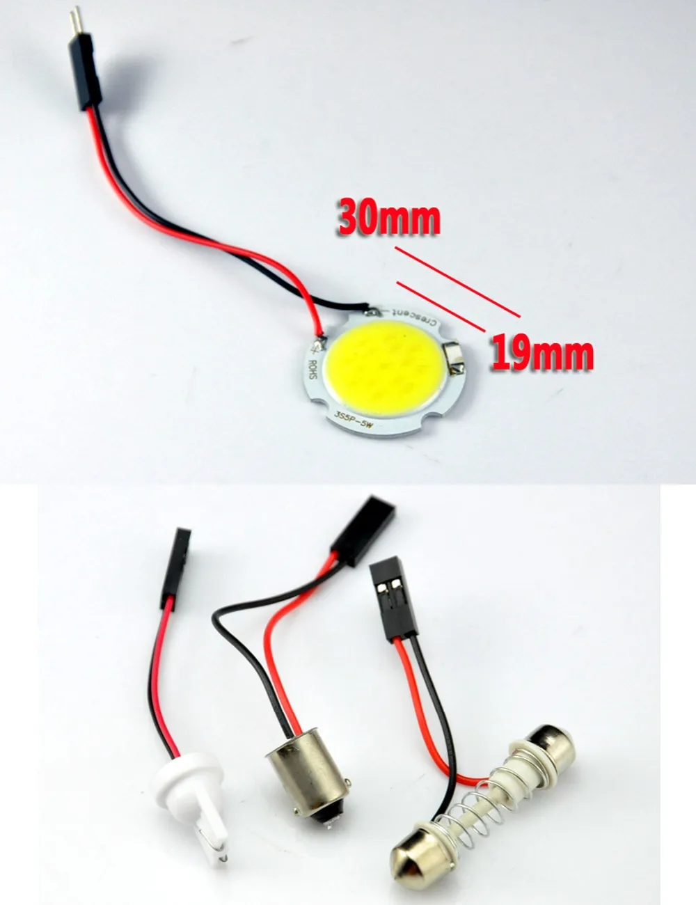 AutoEC 10x Festoon dome light cob 15 smd chips car panel led high power  interior reading lights  lamp 12v white #LL29