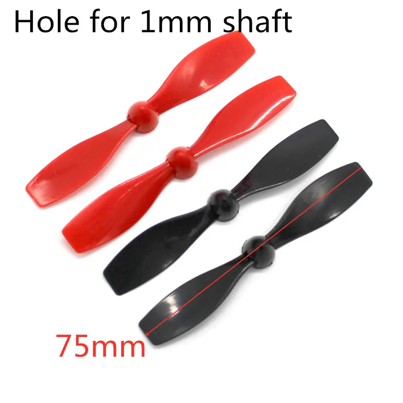 4pcs/lot 75mm 7.5cm 1mm 2mm CW CCW Main Blades Props Propellers Fan Wing For 720 816 8520 Coreless Motor DIY Drone Quadcopter