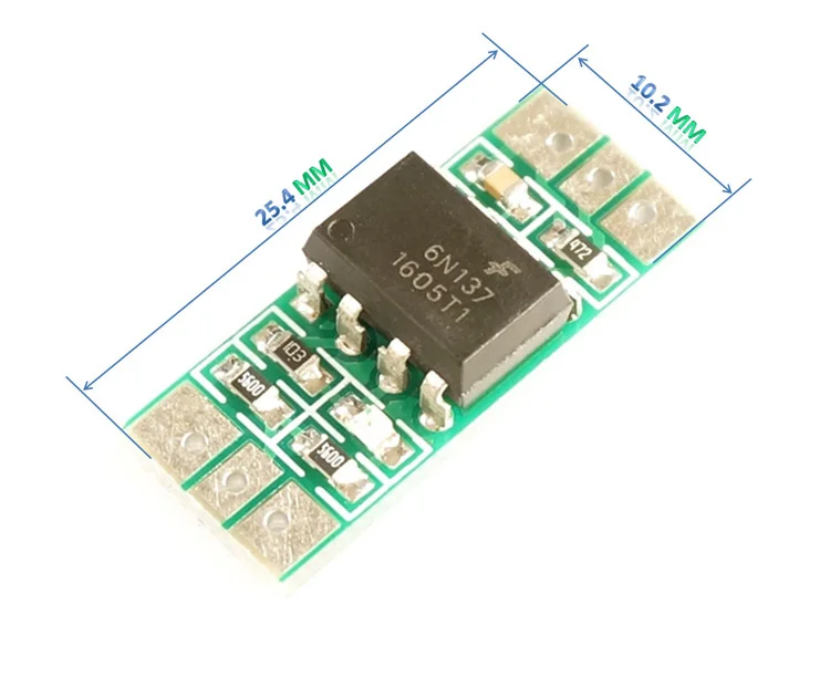 5pcs 6N137 High speed Optocoupler isolation module Signal level conversion 3.3V 5V 12V 24V NPN optocoupler isolation 200KHz