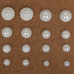 Hot Selling Flat Back Cabochon Imitation Plastic ABS Pearl Sun Flower Beads for DIY Fashion Jewelry Beads Craft Phone Decoration