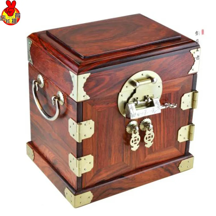 Rosewood rosewood Laos plain, leather jewelry box thick tenon structure of furniture decoration gifts