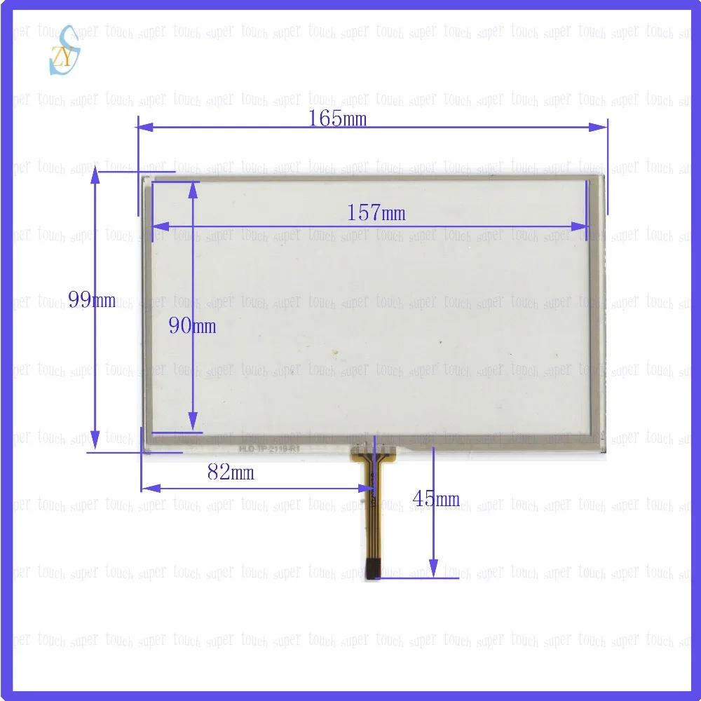 

ZhiYuSun HLD-TP-2119 165*99 7inch 4 wire TOUCH SCREEN width 165mm length99mm for gps glass touch panel this is compatible