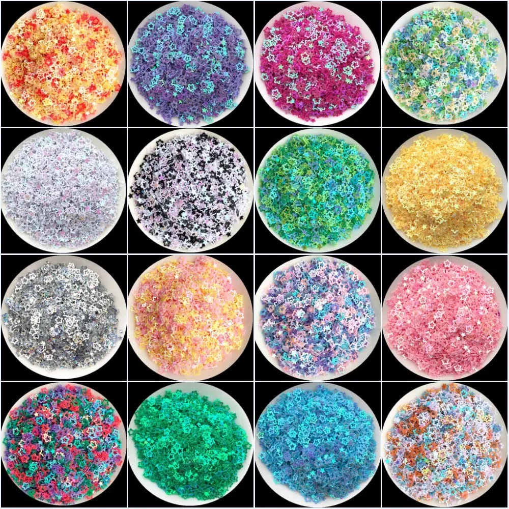 Meilleur Prix 4mm Creux Prune Paillettes Fleur Nail Paillettes Glitter Paillettes Pour Manucure BRICOLAGE Artisanat Décoration De Mariage De confettis