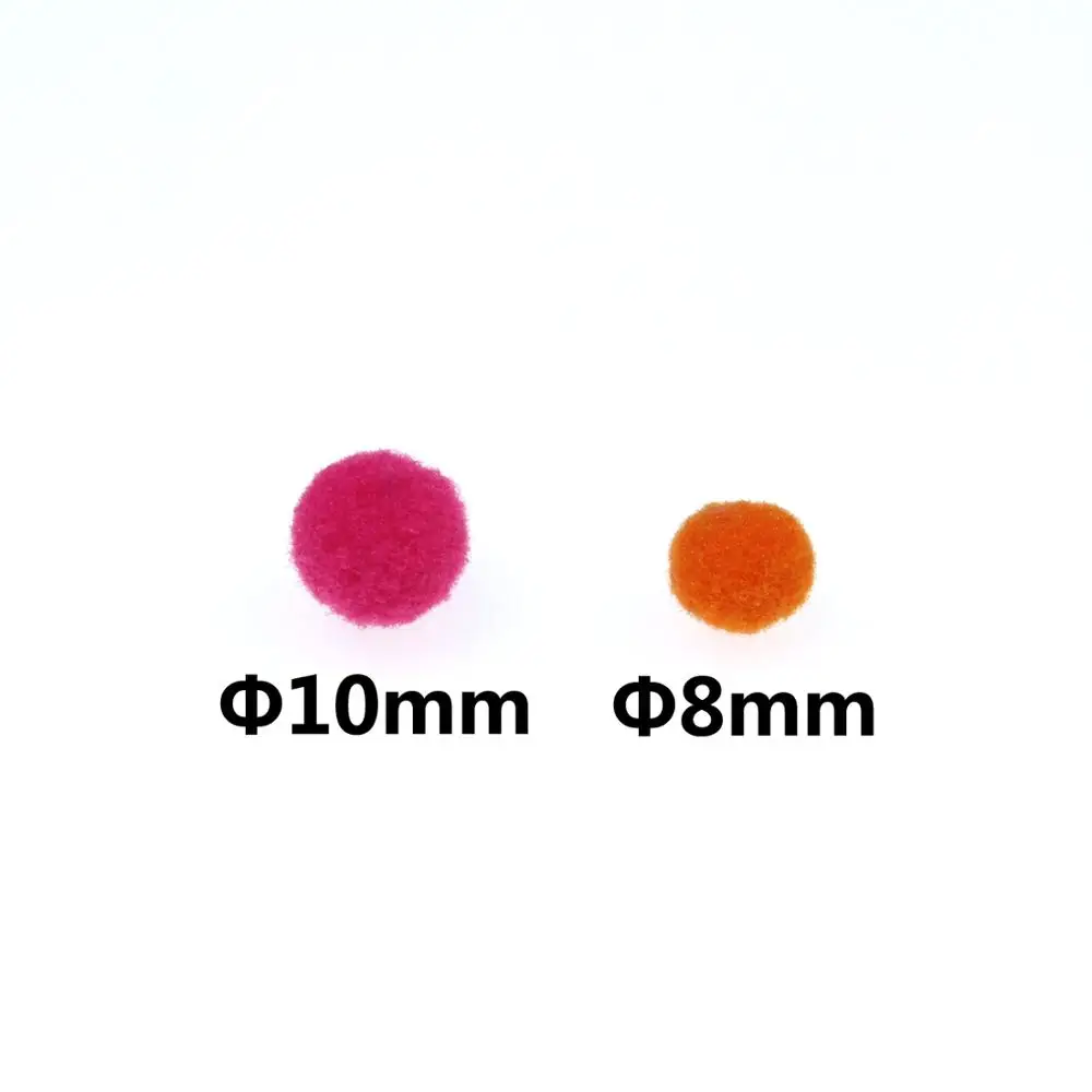 Bimoo 20pcs 8mm 10mmm Fly Fishing mimic fish egg Roe Salmon trout bait floating plush balls Eggs