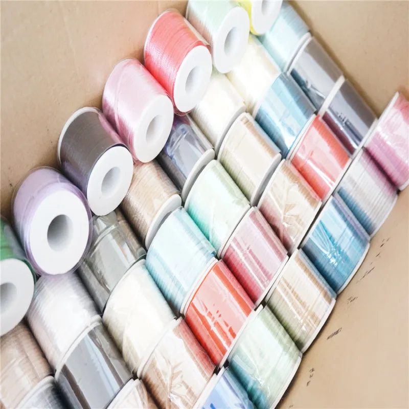 Popular 42 colors 2mmX10m/roll Strong Braided Macrame Silk Satin Nylon Cord Rope DIY Making Findings Beading Thread Wire 2mm