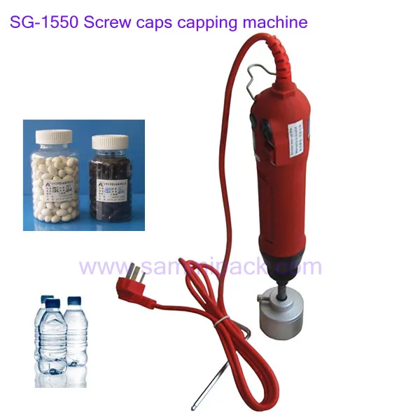 Máquina elétrica de tampagem, máquina de travamento de tampa de garrafa de plástico para tampa de diâmetro 10-50mm, frete grátis