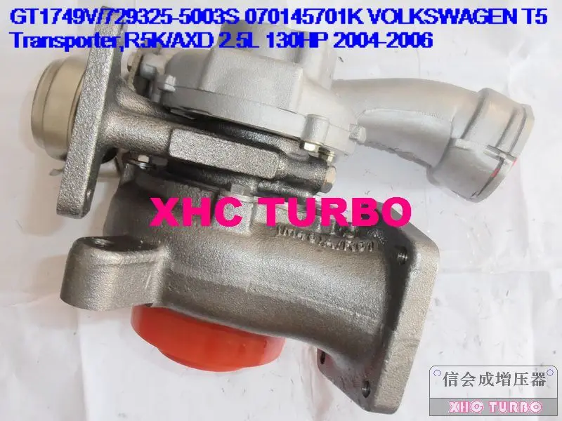 NEW GT1749V/729325 070145701K Turbo Turbocharger for VOLKSWAGEN Transporter,R5K/AXD 2.5L 130HP 04-06