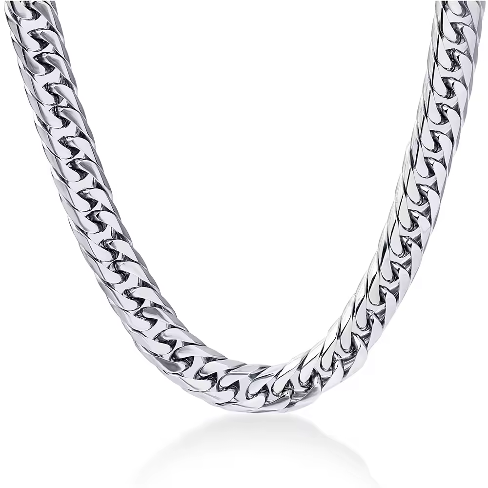 VQYSKO Мужская цепочка Collana Uomo 24 дюйма, ширина 3/5/7/8 мм, нержавеющая сталь, посеребренная, модное ювелирное украшение