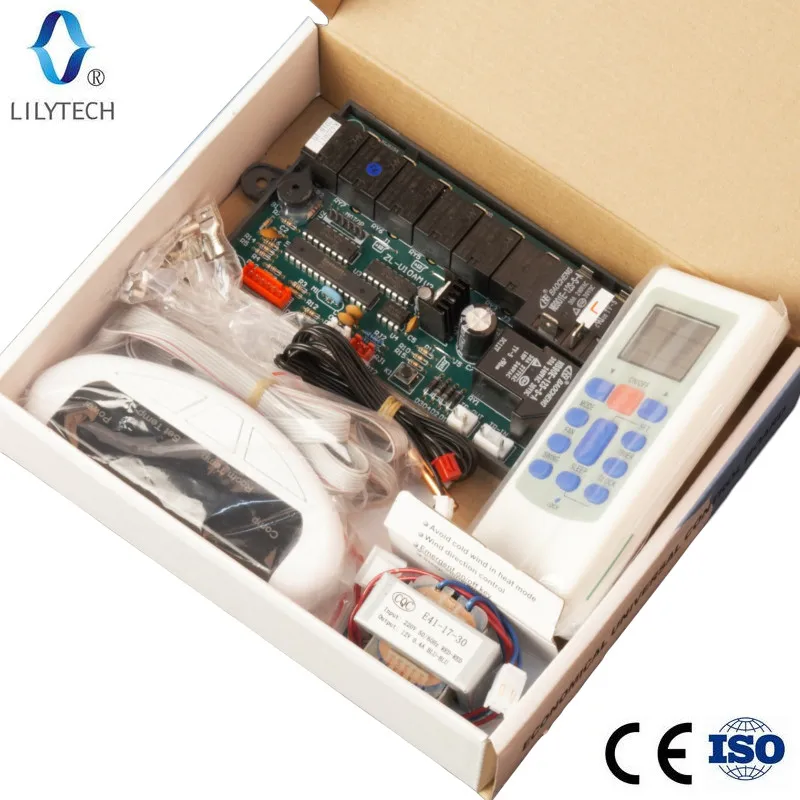 ZL-U10AM, Universal A/C control system, Universal AC controller, Universal ac control PCB, Remote and Board, Lilytech