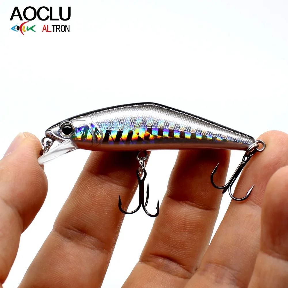 AOCLU Tungsten Moving Ball Sinking Flat Body Minnow 588mm 6g Hard Bait Crankbait Lure VMC Hooks Boat Inshore Trout Bass Fishing